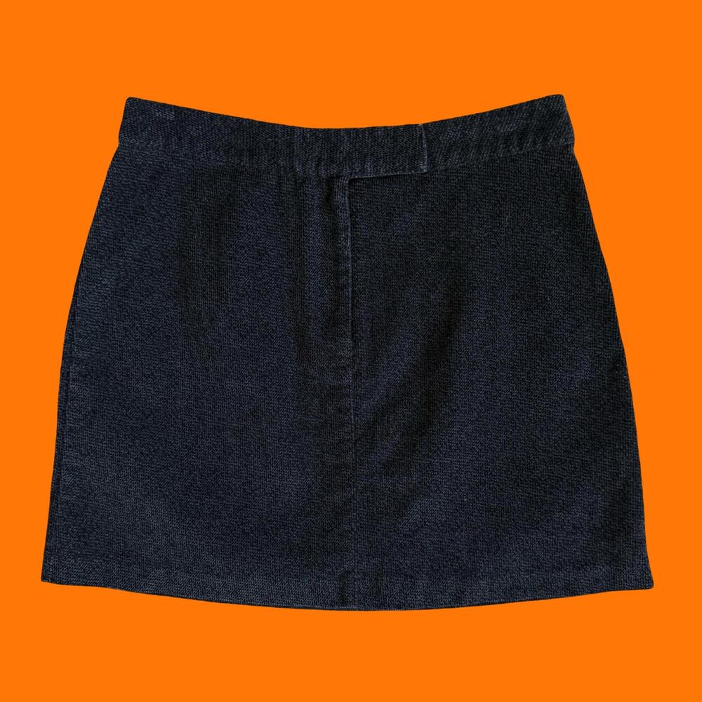 00's vintage gray office siren corporate minimalist y2k mini skirt 3/4 express